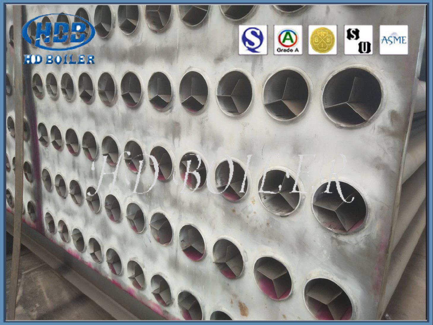 پیش گرم کننده هوای لوله ای فولادی با دیواره نازک برای دیگهای بخار با زغال سنگ CFB در نیروگاه